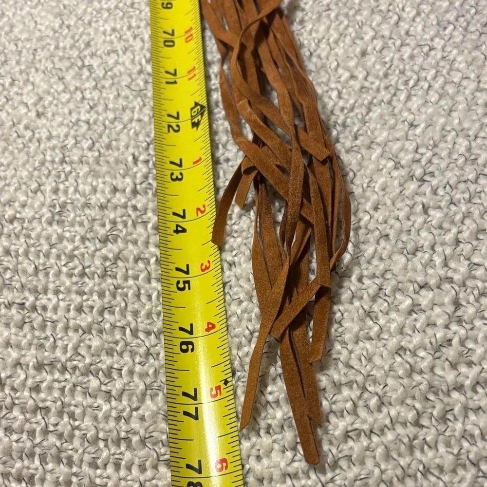 Boho Braided Fringe Belt in Brown